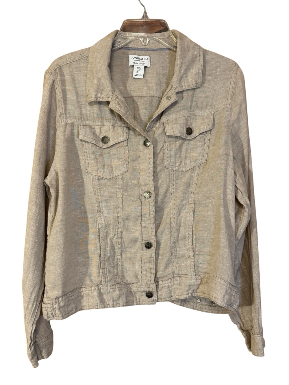 Jones New York Light Beige Jean Jacket